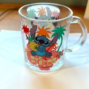 Disney Stich glass mug-Kauai, Hawaii
